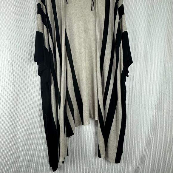 H & M Womens Open Short Sleeve Cardigan Black Khaki Medium Large Casual Workwear - Picture 3 of 8